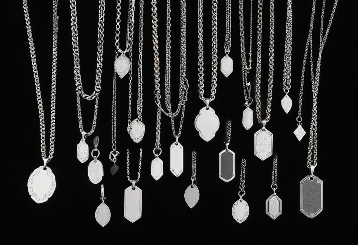 Hitta ditt perfekta silver halsband herr idag! illustration